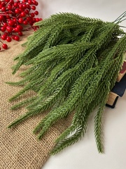 Набор травяных свисающих лапок елочки, мягкие, ампельное растение, искусственная зелень, рождественский декор 32 см, набор 15 шт.