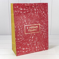 
          Пакет подарочный 33 х 45 х 15 см "Новый год" с тиснением (Красный)