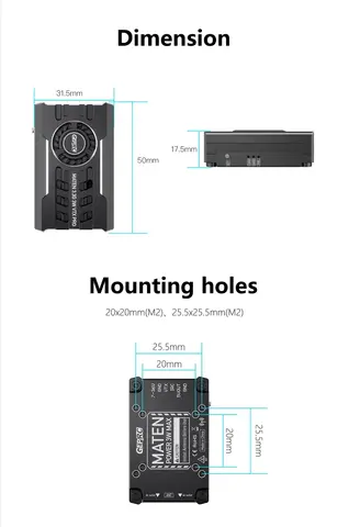 Видеопередатчик FPV GEPRC MATEN 3.3G 3W VTX PRO