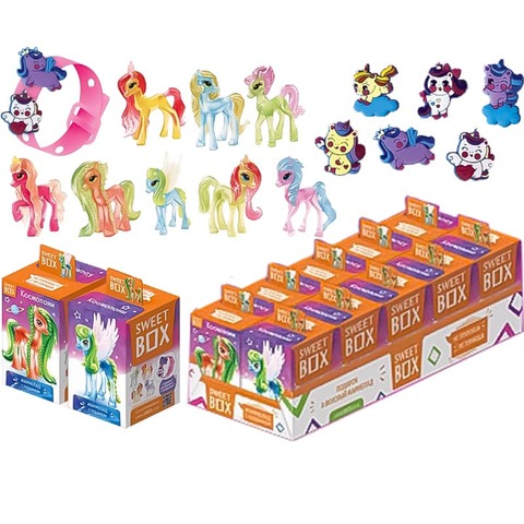 КОНФИТРЕЙД ПОНИ 4 SWEET BOX Мармелад с игрушкой/подарком в коробочке 1кор*12бл*10шт, 10гр