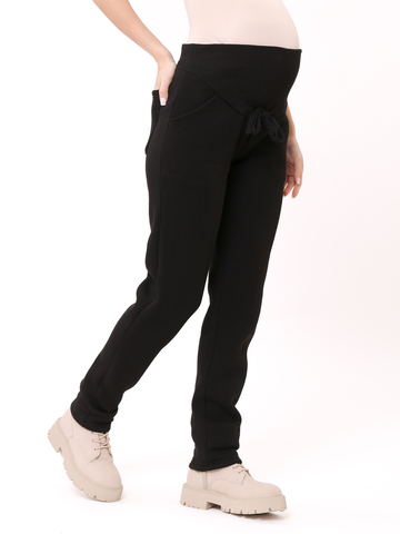 Утепленные спортивные брюки для беременных 16031 черный
