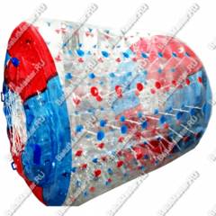 Водный цилиндр аттракцион «Красно-синий», ПВХ, одноместный, 2×1,8×1,8 м