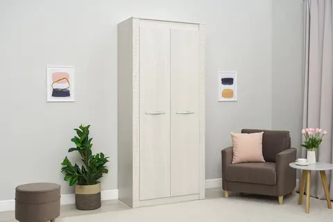 Шкаф двухстворчатый Монако ШК-37 ясень белый