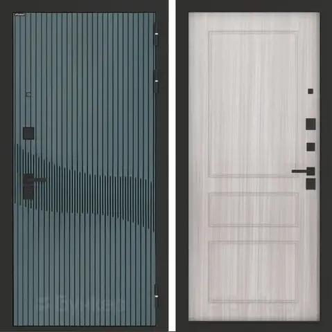 Входная металлическая дверь Бункер BN-13 Веллюто верде / ФЛ-116 Сандал белый