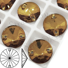 Купите стразы пришивные Rivoli Brandy, коричневые круглые стразы