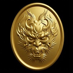 Силиконовый молд № 481 Медальон Голова Демона , маска Хання