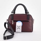 Сумка Саломея 269 наппа бордо + черный