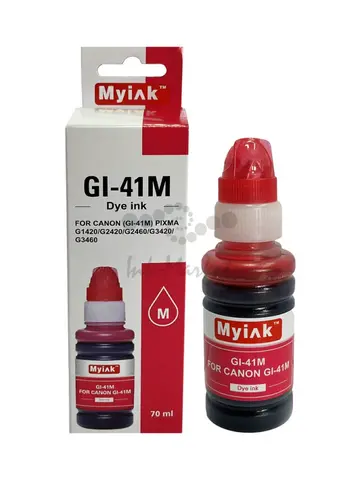 Чернила MyInk GI-41M для Canon PIXMA G1420, G2420, G2060, G3420, G3460 (70 мл, magenta, Dye)