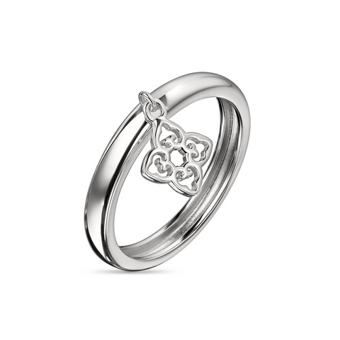 Кольцо Миниатюры Классик Родий 17.5