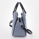 Сумка Саломея 203 гладкий серо-голубой + черный