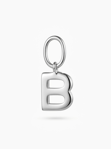 Подвеска буква B из серебра