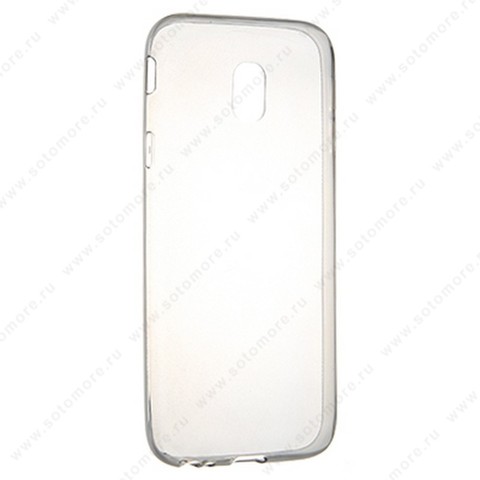 Накладка силиконовая ультра-тонкая для Samsung Galaxy J3 J330 2017 черная (прозрачная)