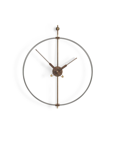 Часы Nomon BARCELONA PREMIUM MINI  (основание - фиберглас и орех/стрелки - орех/центр - орех). D=66см, H=81см