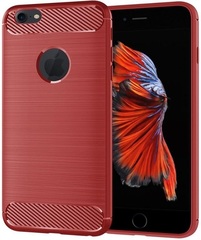 Чехол для iPhone 6 Plus (iPhone 6S Plus) цвет Red (красный), серия Carbon от Caseport