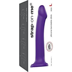 Фиолетовый фаллоимитатор-насадка Strap-On-Me Dildo Dual Density size L - 19 см. - 