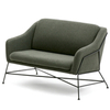 Brida 2-местный диван зеленого цвета на стальных ножках