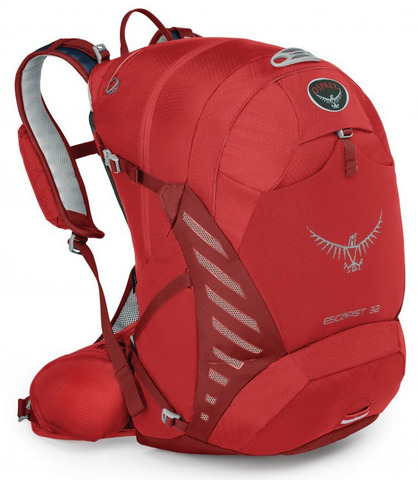 Картинка рюкзак велосипедный Osprey Escapist 32 Cayenne Red - 1