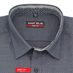 Рубашка Marvelis Body Fit 7554/64/68 из фактурной ткани серая