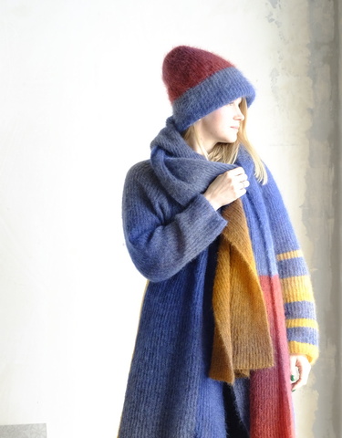 Комплект шапка-шарф 3-color Gomitolo