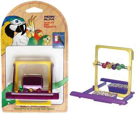 Penn-plax игрушка для птиц зеркало с жердочкой и бусинами