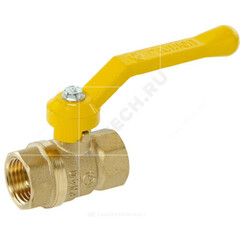 Кран шаровой латунь газ Стандарт 220 аналог 11б27п1 Ду 40 Ру16 ВР полнопроходной рычаг ГАЛЛОП 116036