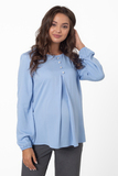 Блузка для беременных 15071 голубой