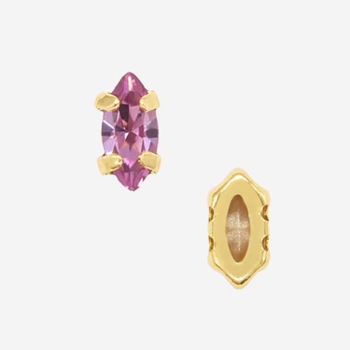 Кристалл Маркиз (Marquise Fancy Stone) в цапах, оттенок 
