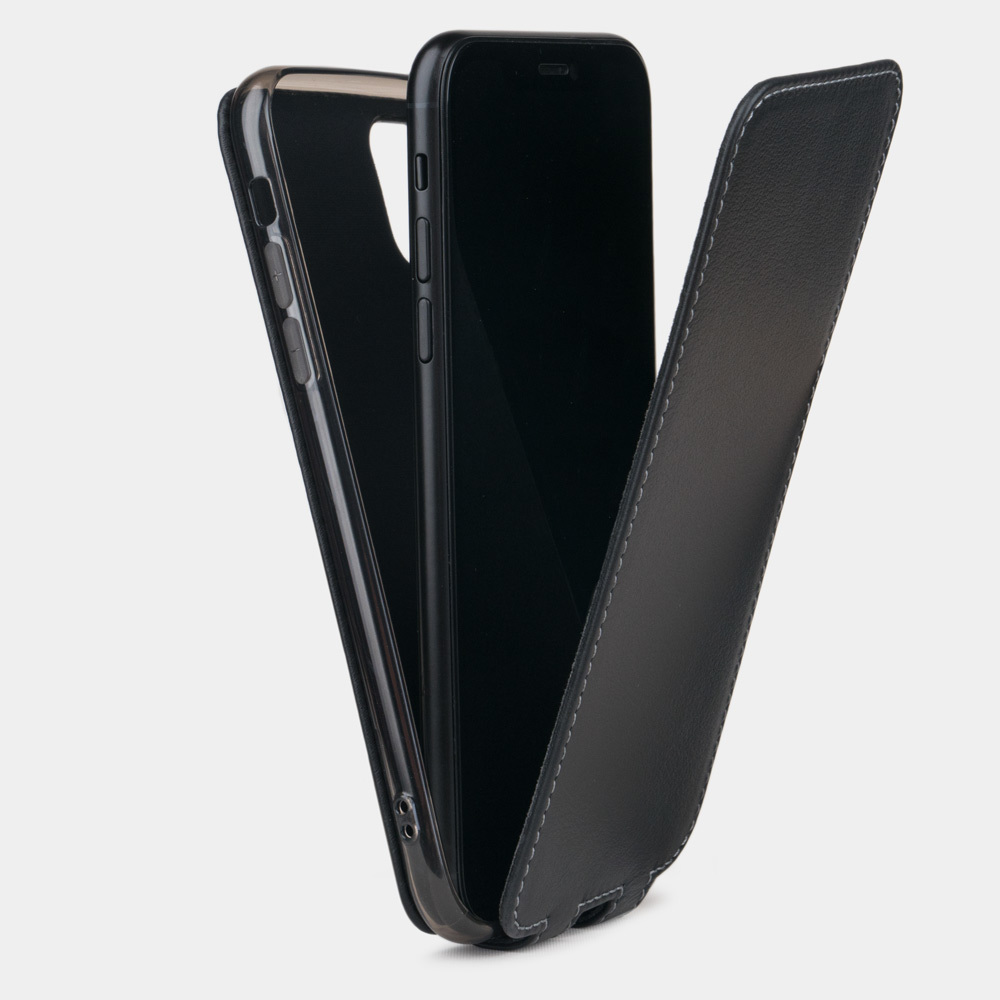 Чехол для iPhone 11 Pro из натуральной кожи теленка, черного цвета