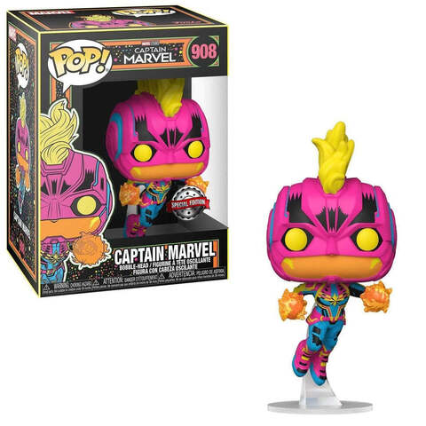 Funko Pop! Marvel: Black Light- Captain Marvel