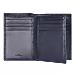 Визитница тройное сложение кожаная HB Classic Grained Navy