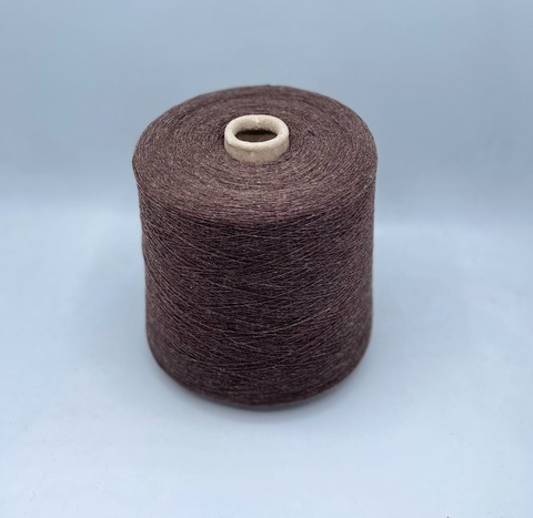 Бобинная пряжа (пр.Италия),1500м/100гр, 80%шерсть, 20%полиамид, цвет- Коричневый меланж, арт.31620