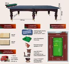 Бильярдный стол для русской пирамиды 