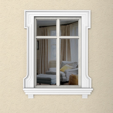 Обрамление окна из пенопласта
