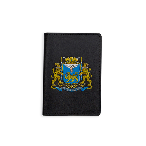 Обложка на паспорт "Герб Псковской области", черная