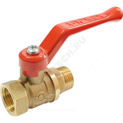 Кран шаровой латунь 11Б27фт1М Ду 25 Ру16 ВР/НР полнопроходной рычаг VALFEX VF.215.LR1.100
