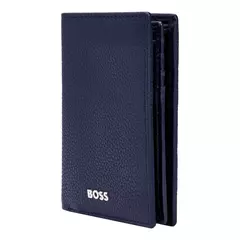 Визитница тройное сложение кожаная HB Classic Grained Navy