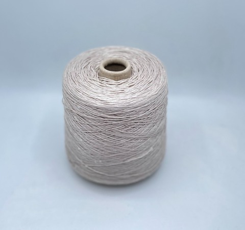 Filati Naturali (пр.Италия),art-Lino, 400/100гр, 100%Лен+пайетки, цвет-Миндальное молоко, арт-28110