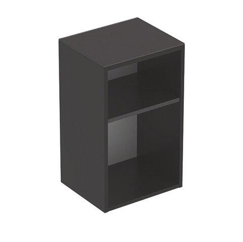 Шкафчик Geberit Smyle Square без дверей: B=36см, H=60см, T=29.9см, Темно-серый / Матовое покрытие