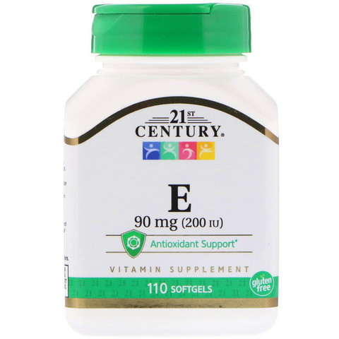 21st Century, E, 90 mg (200 IU), 110 Softgels