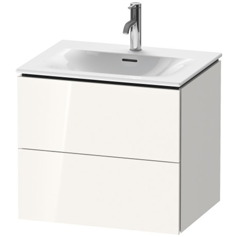 Duravit L-Cube Тумба подвесная под раковину # 234463, 2 ящика, 550x620x481мм, цвет White High Gloss LC630502222