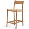 Analy Полубарный стул из массива дуба с натуральной отделкой и сиденьем из веревки 65 см
