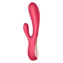 Красный вибратор-кролик Satisfyer Mono Flex с управлением через приложение - 20,4 см. - 