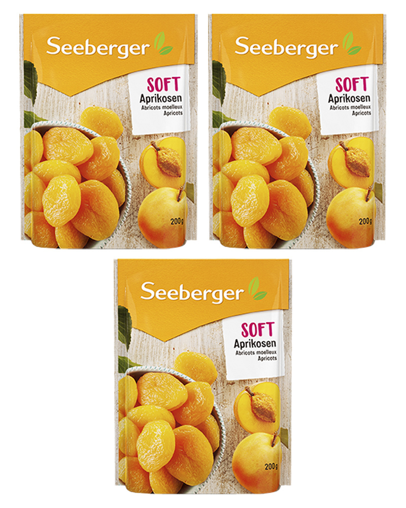Мягкие абрикосы Seeberger 200 гр. x 3