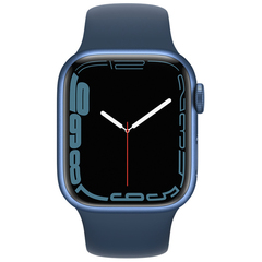 Apple Watch Series 7GPS,  45 mm Blue Aluminium Case with Abyss Blue Sport Band - Regular (MKN83GK/A)