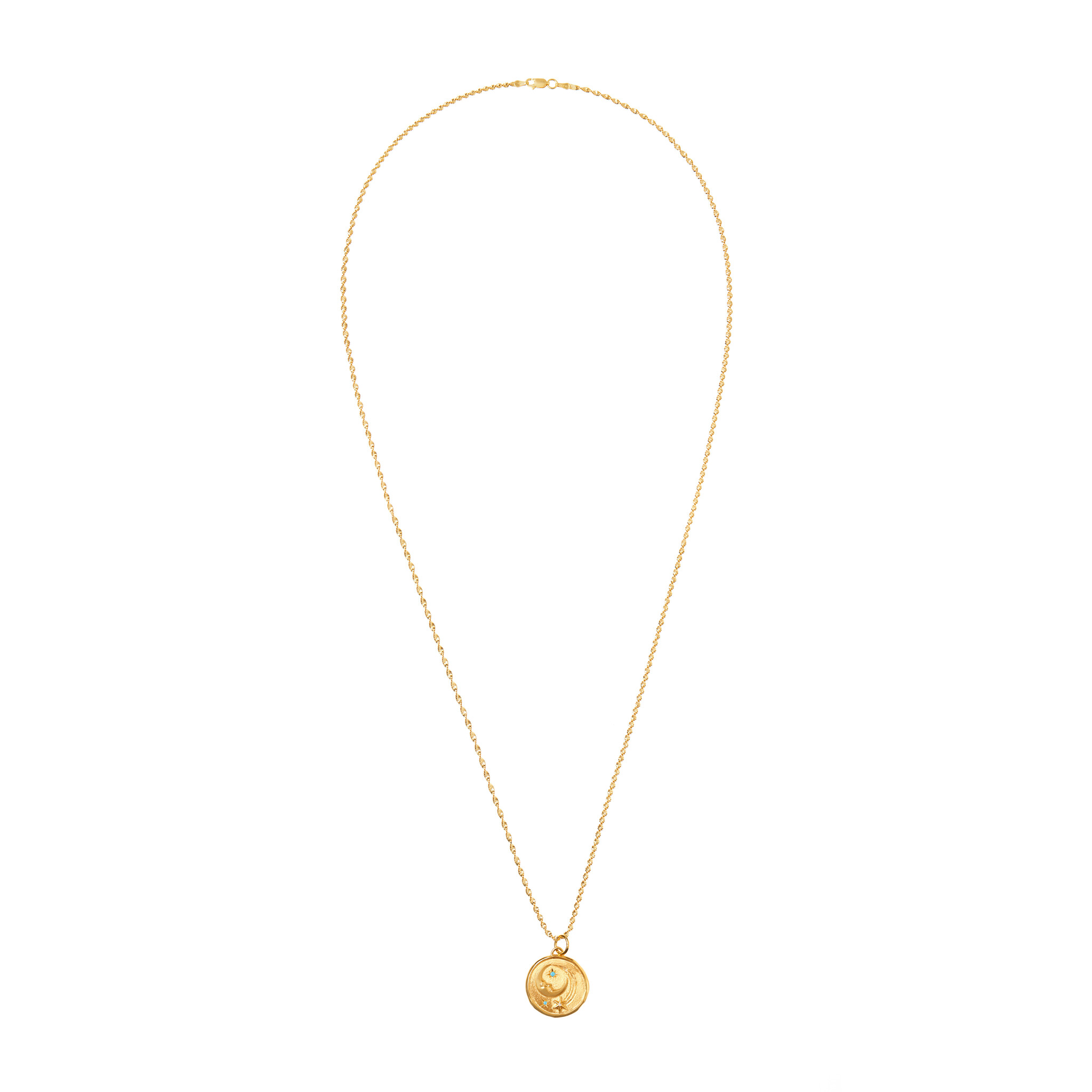 HERMINA ATHENS Колье Luna Large Medusa Chain Necklace hermina athens колье pine pearl necklace