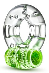 Зеленое эрекционное виброкольцо Arouser Vibrating C-Ring - 