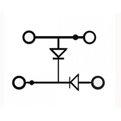 Клемма Push-IN/ с диодной схемой DD1 /0,2-2,5мм2/1А/1000V