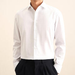 Сорочка мужская Seidensticker Slim Fit 01.646157-15 в тонкую синюю клетку