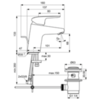 Смеситель для раковины однорычажный с донным клапаном Ideal Standard Ceraflex B1708AA