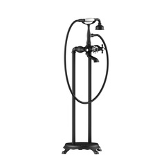 Смеситель напольный для ванны с душем Timo Nelson 1900/03Y-CR черный фото